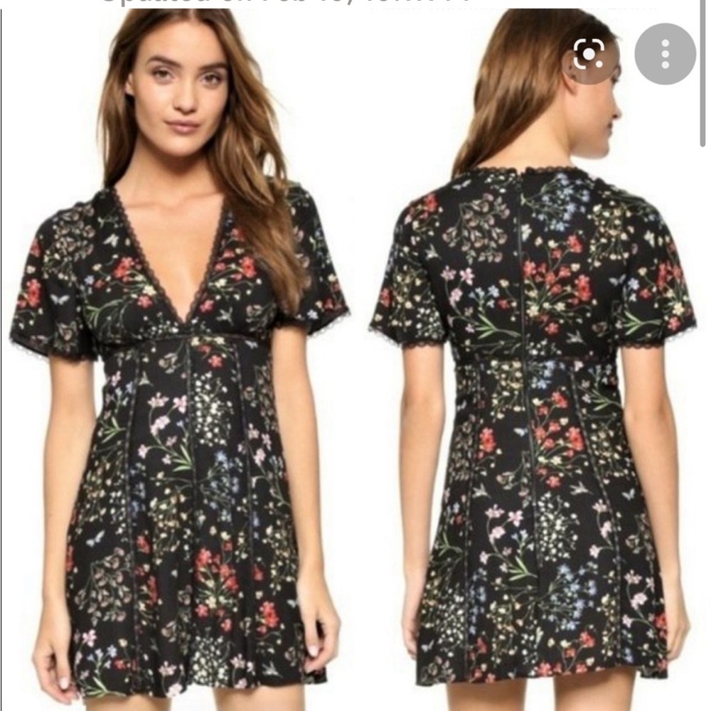 Alice & Olivia Amara floral dress In bohemian